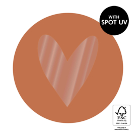 Sticker | Heart Cognac UV