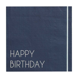 Mix it up Blue Happy Birthday Servetten