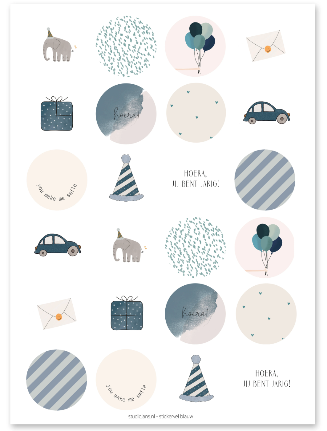 Stickervel | Blauw