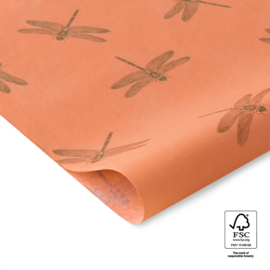 Vloeipapier | Dragonfly - Salmon Orange