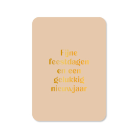 Kaart | Fijne feestdagen (met goudfolie)
