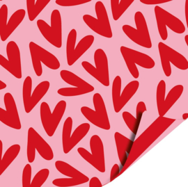 Inpakpapier | Hearts and stripes