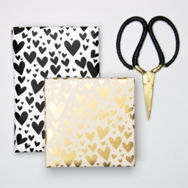 Inpakpapier | Hearts gold