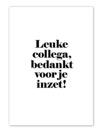 Kaart | Leuke collega, bedankt!