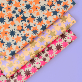 Vloeipapier | Big Stars | Lilac/Orange