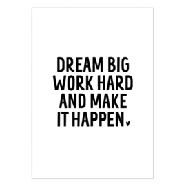 Kaart | Dream Big, Work Hard