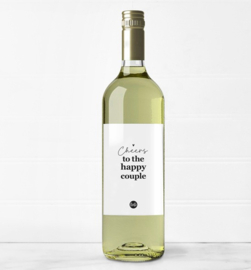 Fles etiket | Cheers to the happy couple