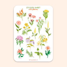 Stickervel | Wilde Bloemen