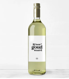Fles etiket | Je bent goud waard