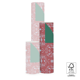 Inpakpapier | Xmas Vintage Red
