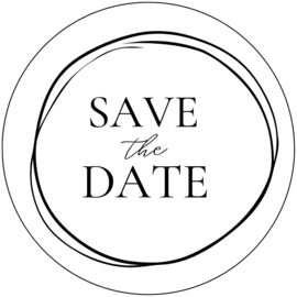 Gepersonaliseerde sticker | Save the Date