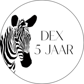 Gepersonaliseerde sticker | Zebra