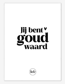 Fles etiket | Je bent goud waard