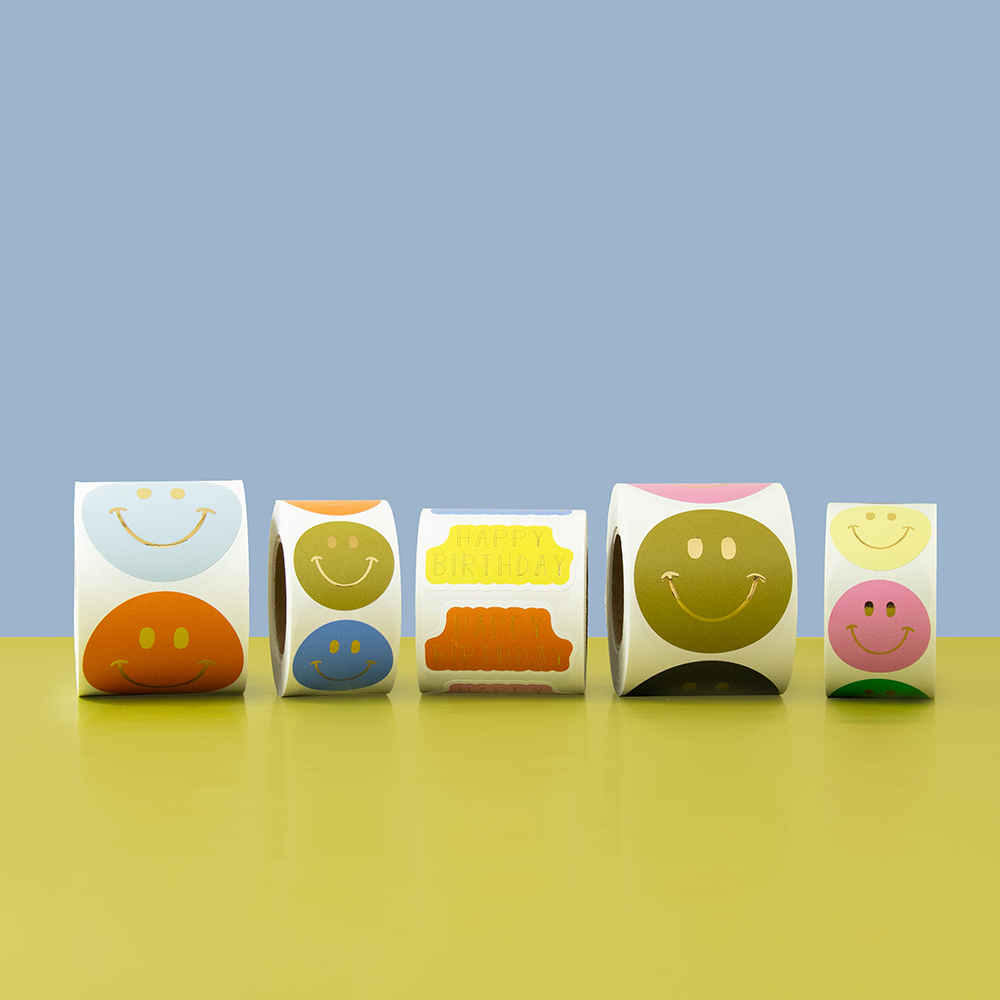 Sticker | Smiley mini gold calm