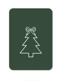 Kaart | Kerstboom met strik