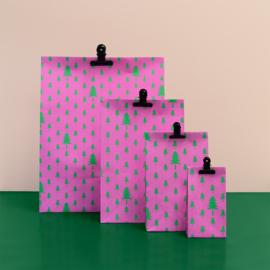 Blokzak | Maat M | Trees Pink Green