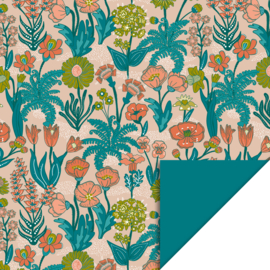 Maat XL | Flower vintage Jade blue