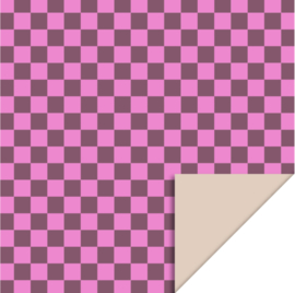 Consumentrol | Big Check Beet red Pink Nude