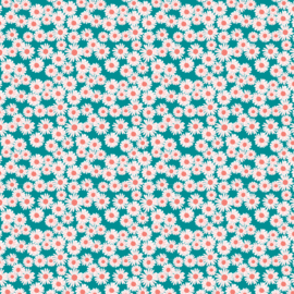 Vloeipapier | Daisy - Jade Blue / Fluor Orange