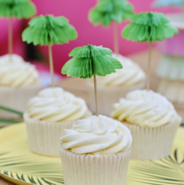Tiki Tropics palm cupcake prikkers