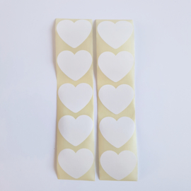 Sticker | White hearts