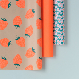Vloeipapier | Daisy - Jade Blue / Fluor Orange
