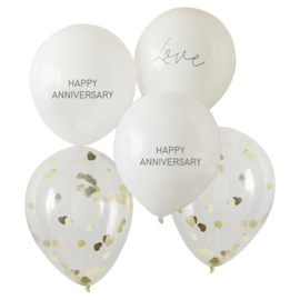 Ballonnen set Happy Anniversary