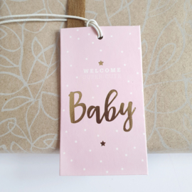 Label | Welcome Baby Pink