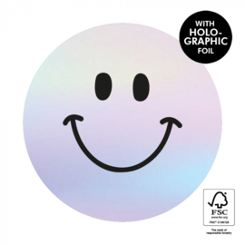 Sticker | Smiley Holographic Black