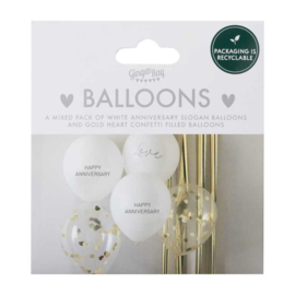 Ballonnen set Happy Anniversary