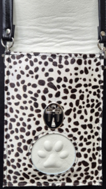 Telefoontasje L Dalmatiër print en wit pootje