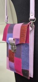 Telefoontasje L Patch & Match paars, lila, roze