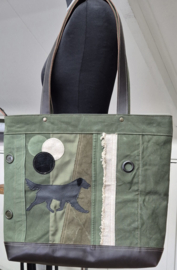 Plunje/ Post shopper met 2x flat coated & 1 golden