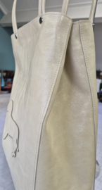 Shopper Model Teuntje creme glossy kreukleer