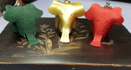 Kerstboom/sleutelhanger Olifant GOUD