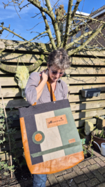 Grote shopper  Spaniel (vintage borduurwerk)