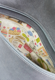Shopper Grijs Buffel leer