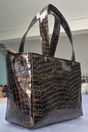 Totebag Handtas S model Jet(je) lakleer