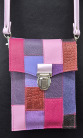 Telefoontasje L Patch & Match paars, lila, roze