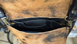 Telefoontasje L  cognac & zwart