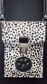 Telefoontasje L Dalmatiër print en zwart pootje