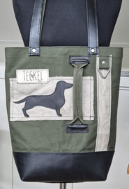 Plunje/Postzak shopper gladhaar teckel