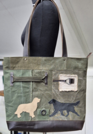 Plunje/ Post shopper met 2x flat coated & 1 golden