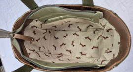 Plunje/postzak Tote Handtas S model Boetje gladhaar