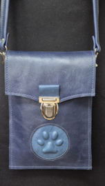 Telefoontasje L blauw met lichtblauw pootje 01