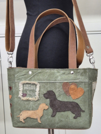 Plunje/postzak  Tote Handtas S model Boetje (25x20x12) met losse schouderband