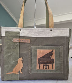 Plunje/postzak totebag L golden + vleugel