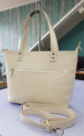 Shopper  Urban creme met schapenvoering