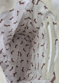 Shopper Model Teuntje creme glossy kreukleer