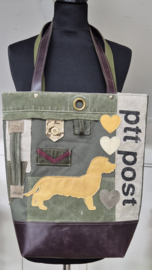 Plunje/Postzak shopper met Ruwhaar teckel